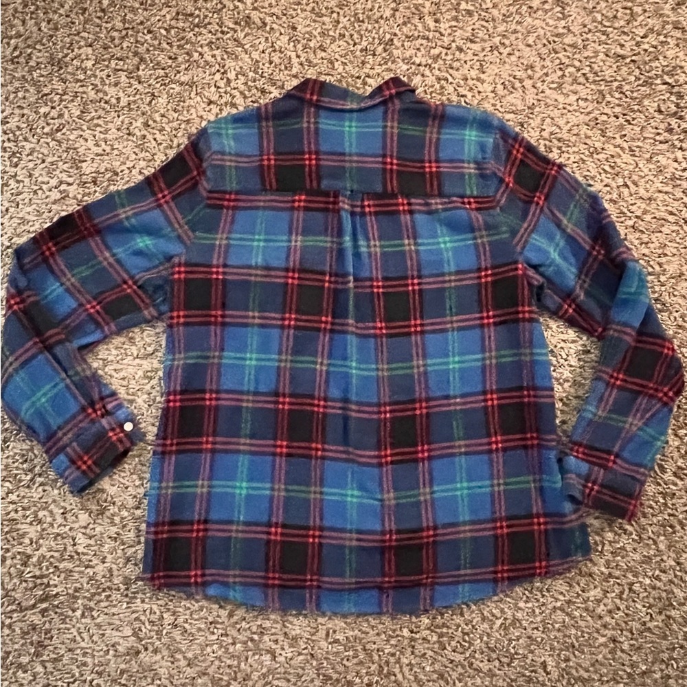 Madewell 
Women’s 
Large 
Red, Blue, Green Plaid 
Flannel 
Long sleeve shirt - Picture 2 of 9